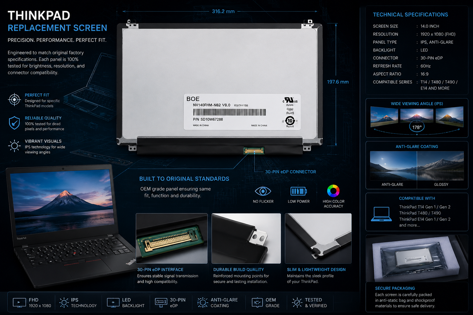 Best Replacement Screens for Lenovo ThinkPad Laptops