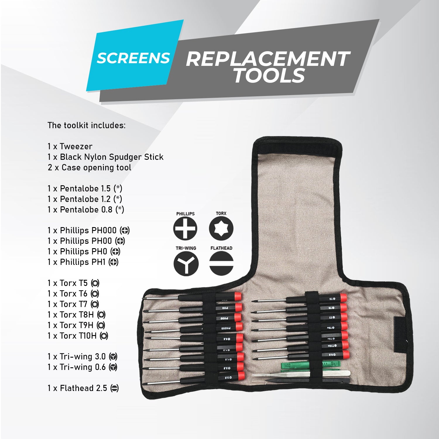 Essential Screen Replacement Tool Kit