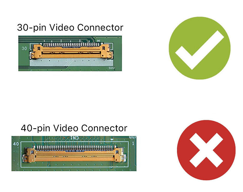 BOE-Hydis NT116WHM-N21 30-pin eDP connector detail