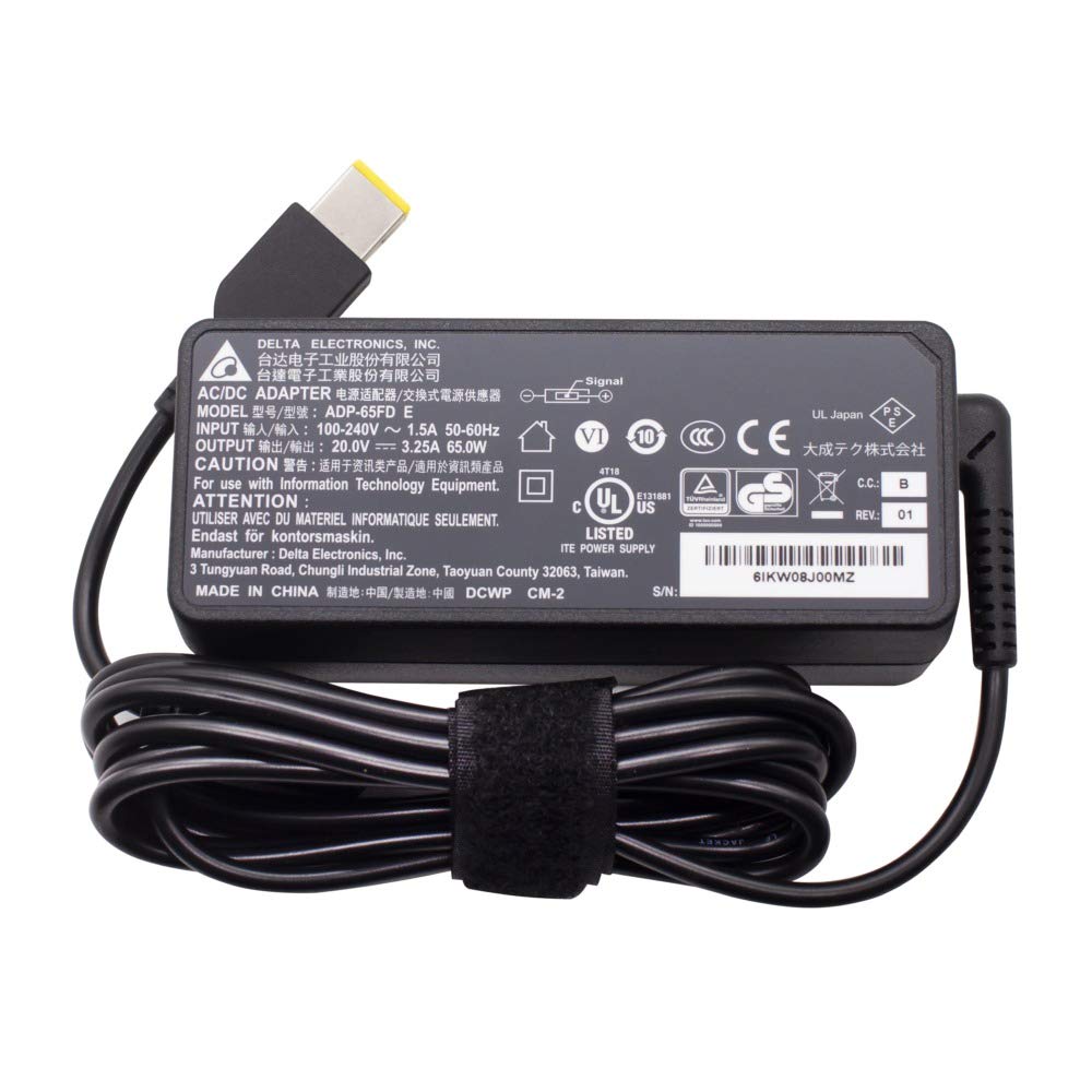 Delta 20V 3.25A 65W Laptop Charger | Rectangular Pin | ADL65WDC SA10E75848 | Lenovo IdeaPad Yoga