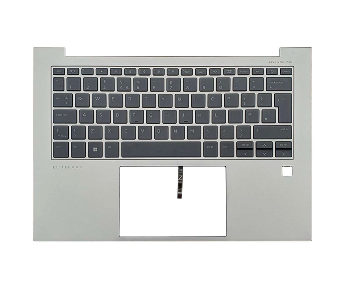 HP EliteBook 840 G9 silver palmrest with backlit keyboard