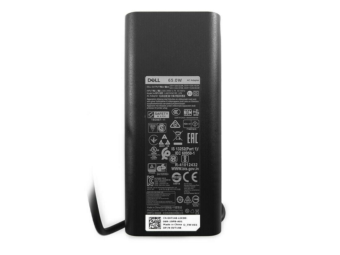 Dell 20V 3.25A 65W USB Type-C Laptop Adapter Curve Shape