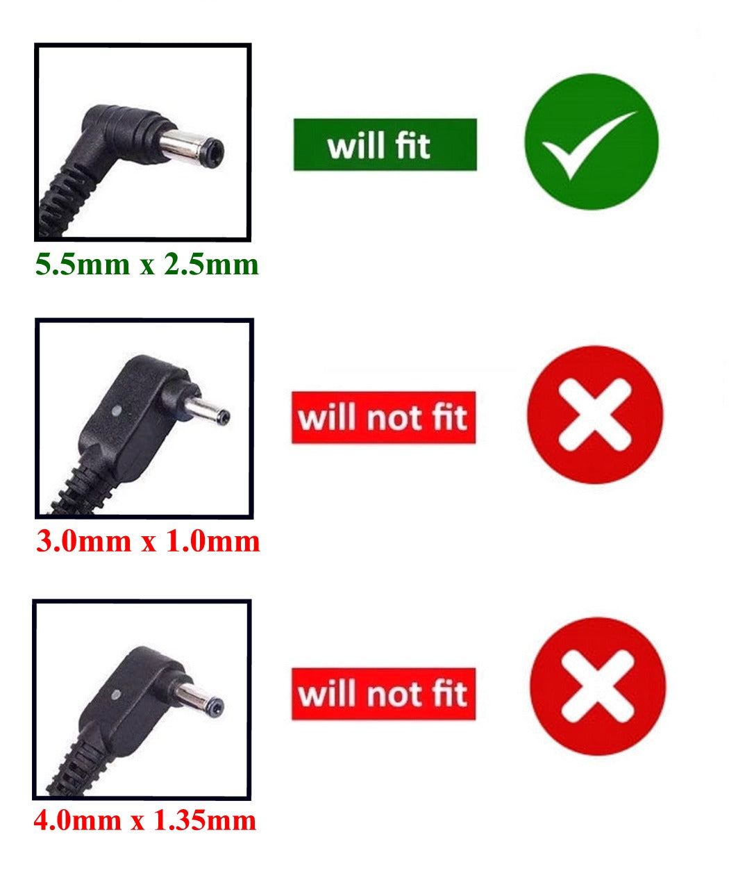 Delta 19V 2.37A 45W Laptop Adapter 5.5mm x 2.5mm Pin Size