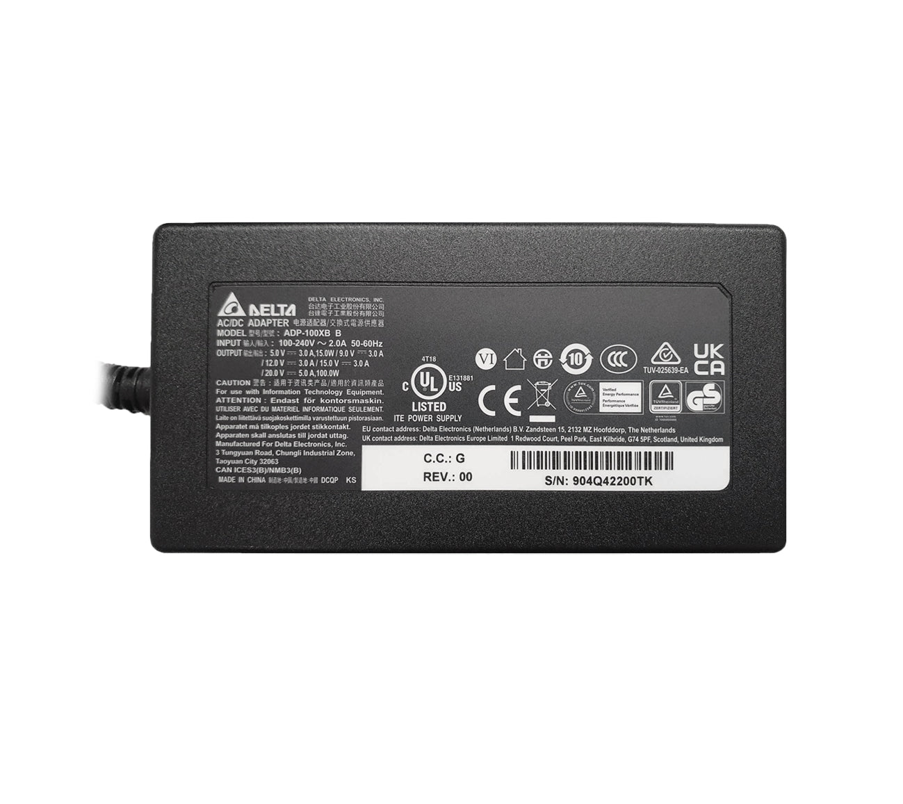 Delta For Lenovo Thinkpad T470 100W USB Type-C Laptop Adapter