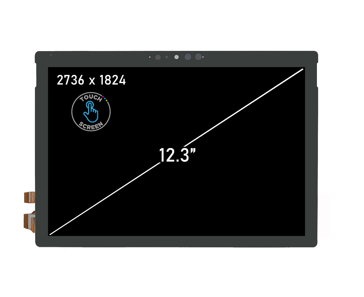 Microsoft Surface Pro 7+ 12.3" Touchscreen Assembly