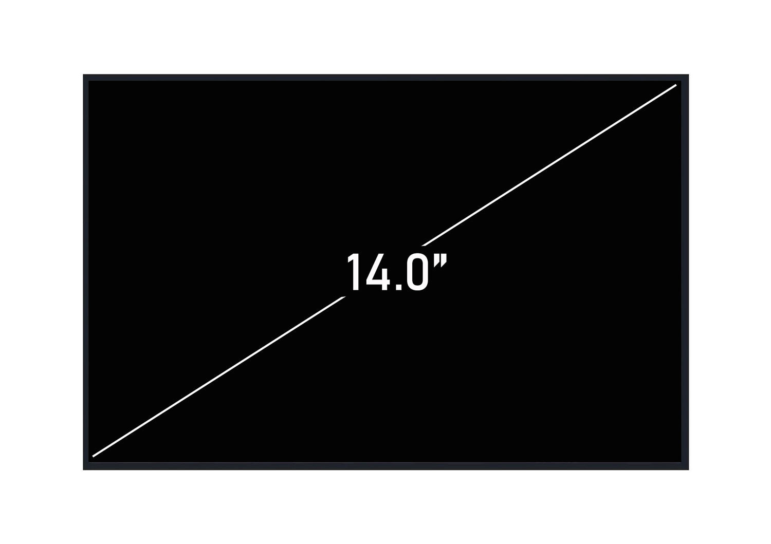 HP Omnibook 3-14-HS Series laptop screen panel front view