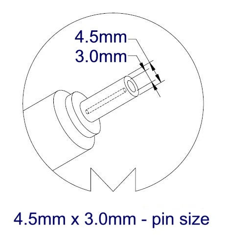 19.5V 3.33A 65W ACBEL 4.5mm 3.0mm AC Adapter Blue Tip Charger