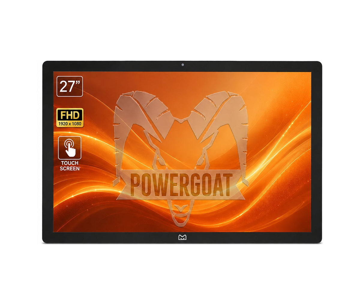 Powergoat YT27 27 inch industrial touchscreen monitor front view