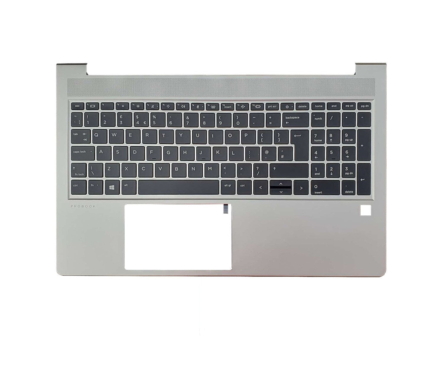 HP 450 G9 Palmrest Silver Replacement UK Keyboard