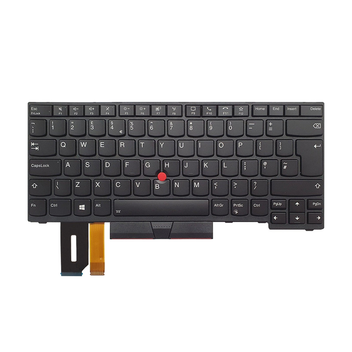 Lenovo ThinkPad T14 P14s backlit keyboard replacement front view