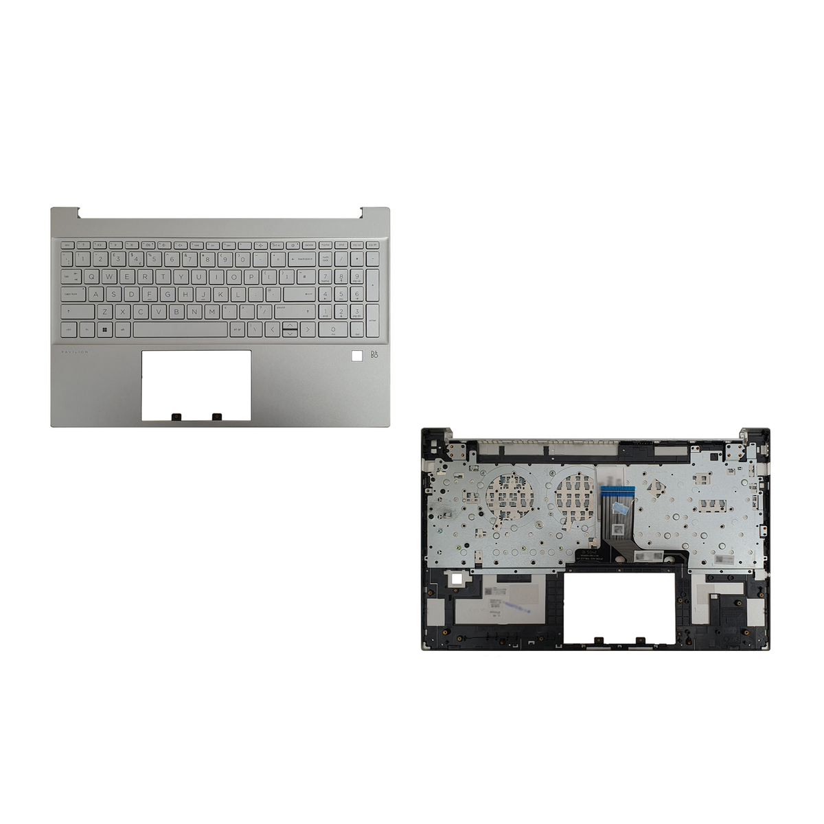 HP M14597-031 Replacement Keyboard Palmrest Silver UK