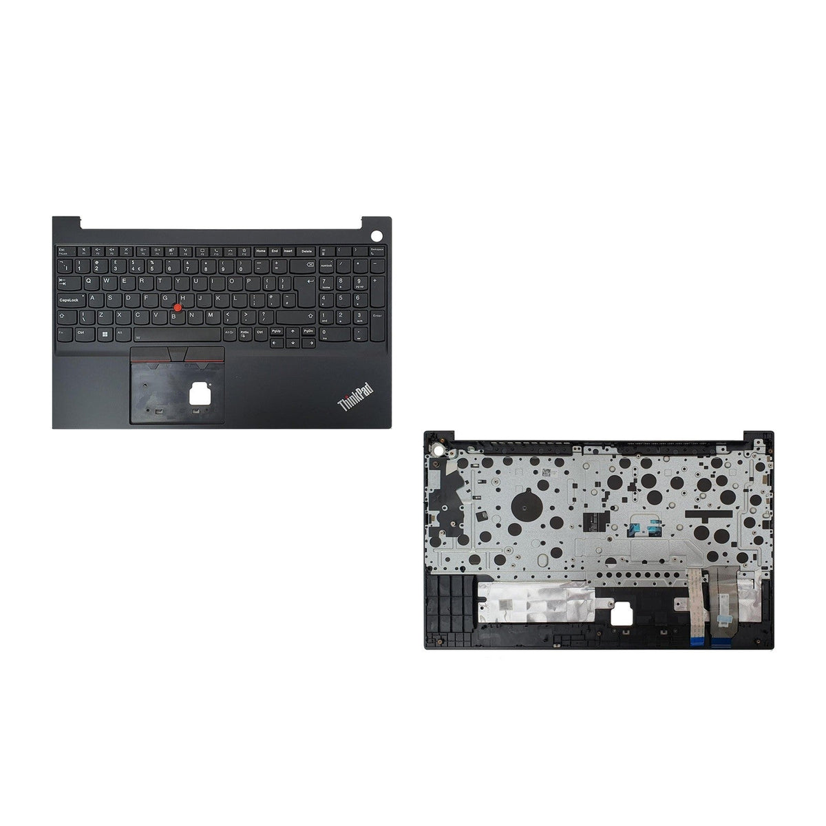 Lenovo ThinkPad E15 keyboard palmrest black detail view