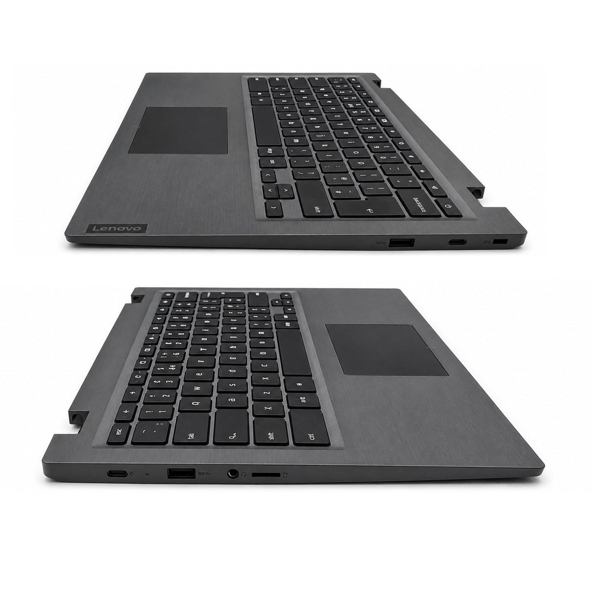 Lenovo Chromebook S345-14AST keyboard palmrest grey detail view
