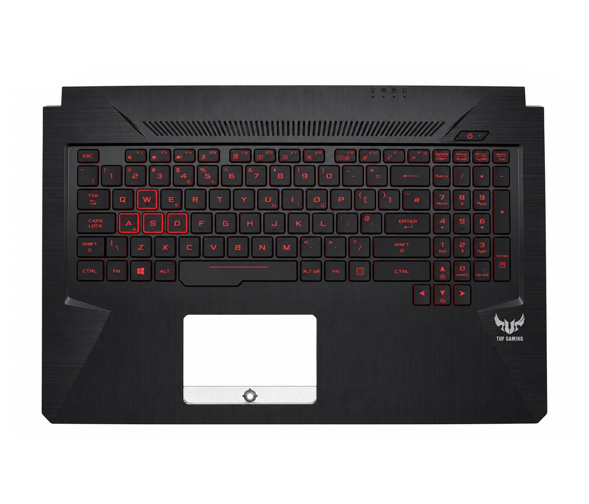 Asus 90NR00Z2 keyboard palmrest black front view