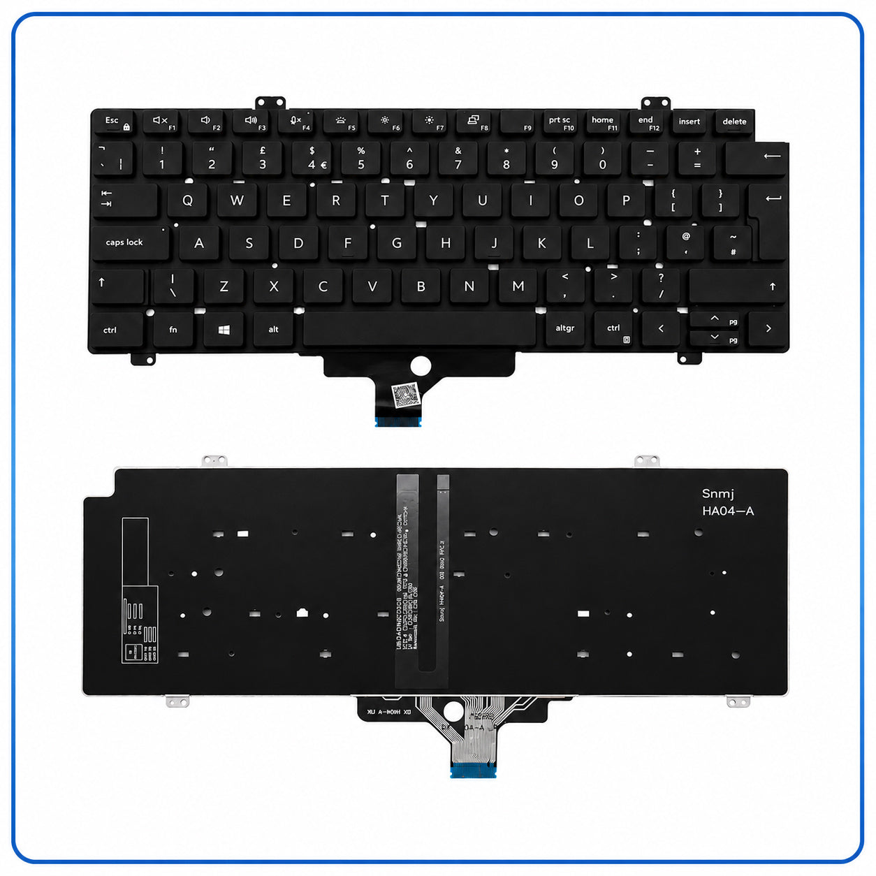 Dell Latitude 5420 Replacement Keyboard Palmrest Backlit UK Layout