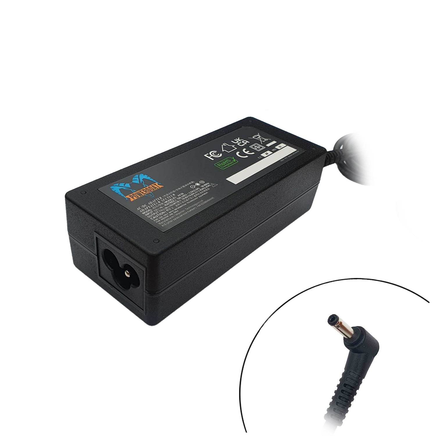 Replacement Powergoat 19V 3.42A 65W Adapter 3.5mm x 1.35mm Pin Size