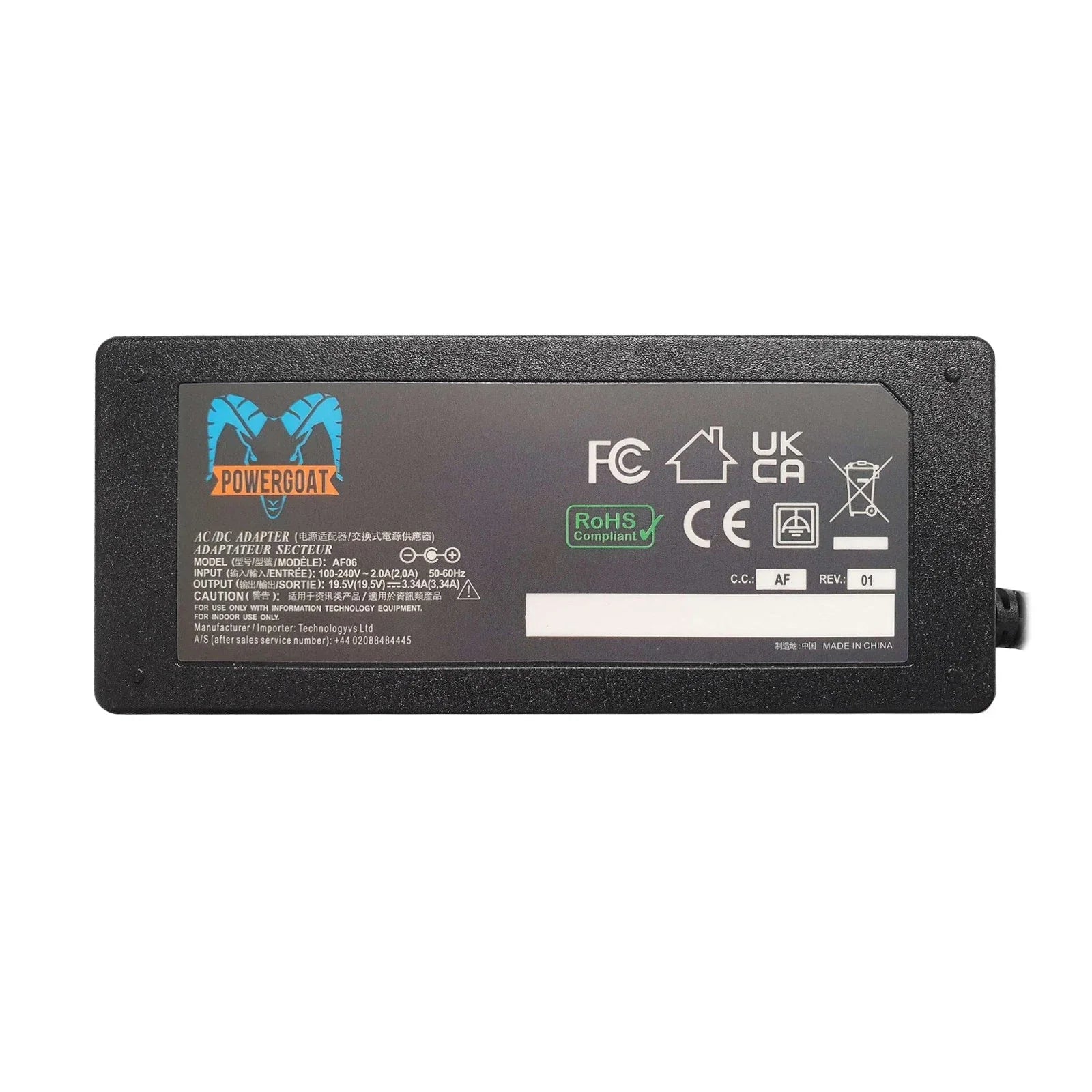 Powergoat 19.5V 3.34A 65W Laptop Adapter 4.5mm x 3.0mm Pin Size