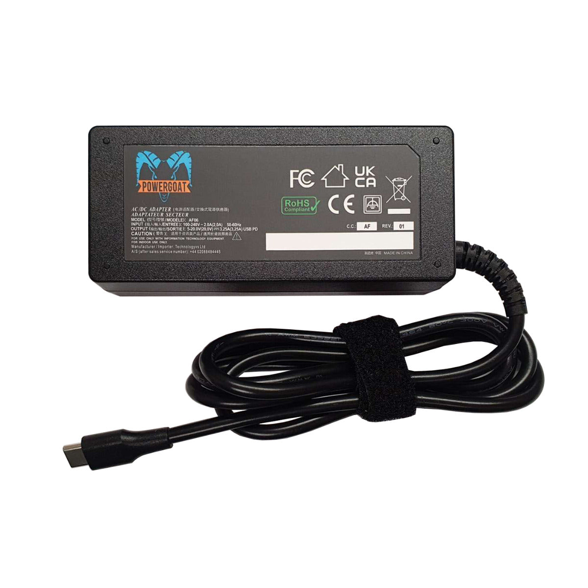 Powergoat For Lenovo ADLX45ULCI2A 65W USB Type-C Laptop Adapter