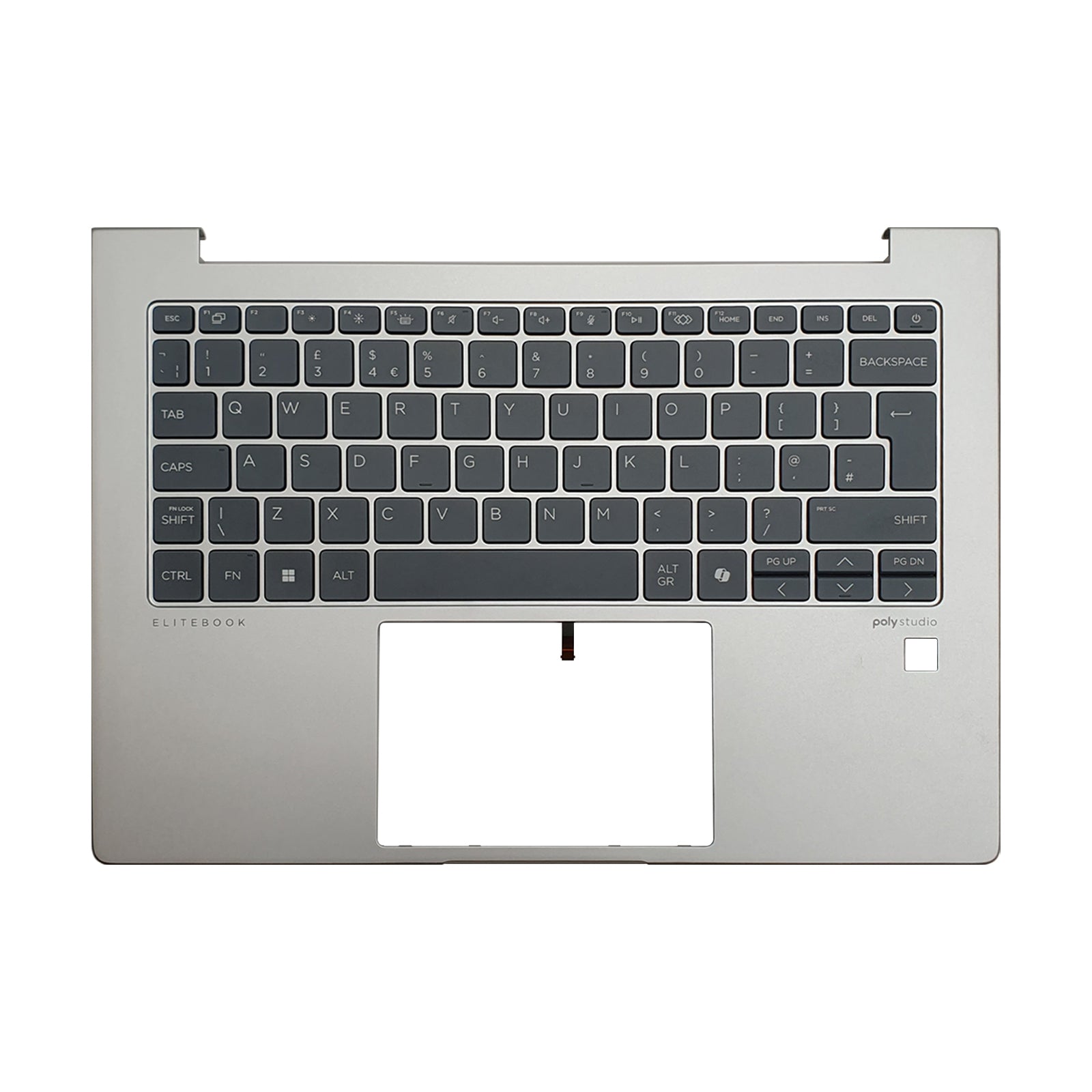 HP EliteBook 640 G11 replacement laptop keyboard palmrest with UK layout, black backlit keyboard assembly for HP EliteBook 645 G11 notebook, genuine palmrest top cover