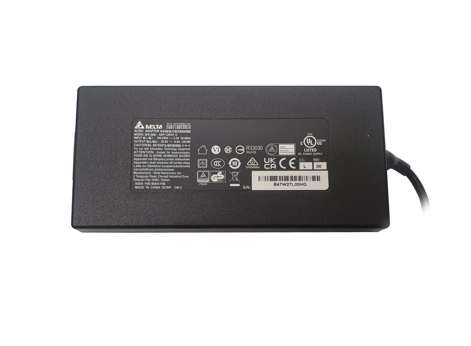 Delta 20V 6A 120W Laptop Adapter Charger 5.5MM X 2.5MM
