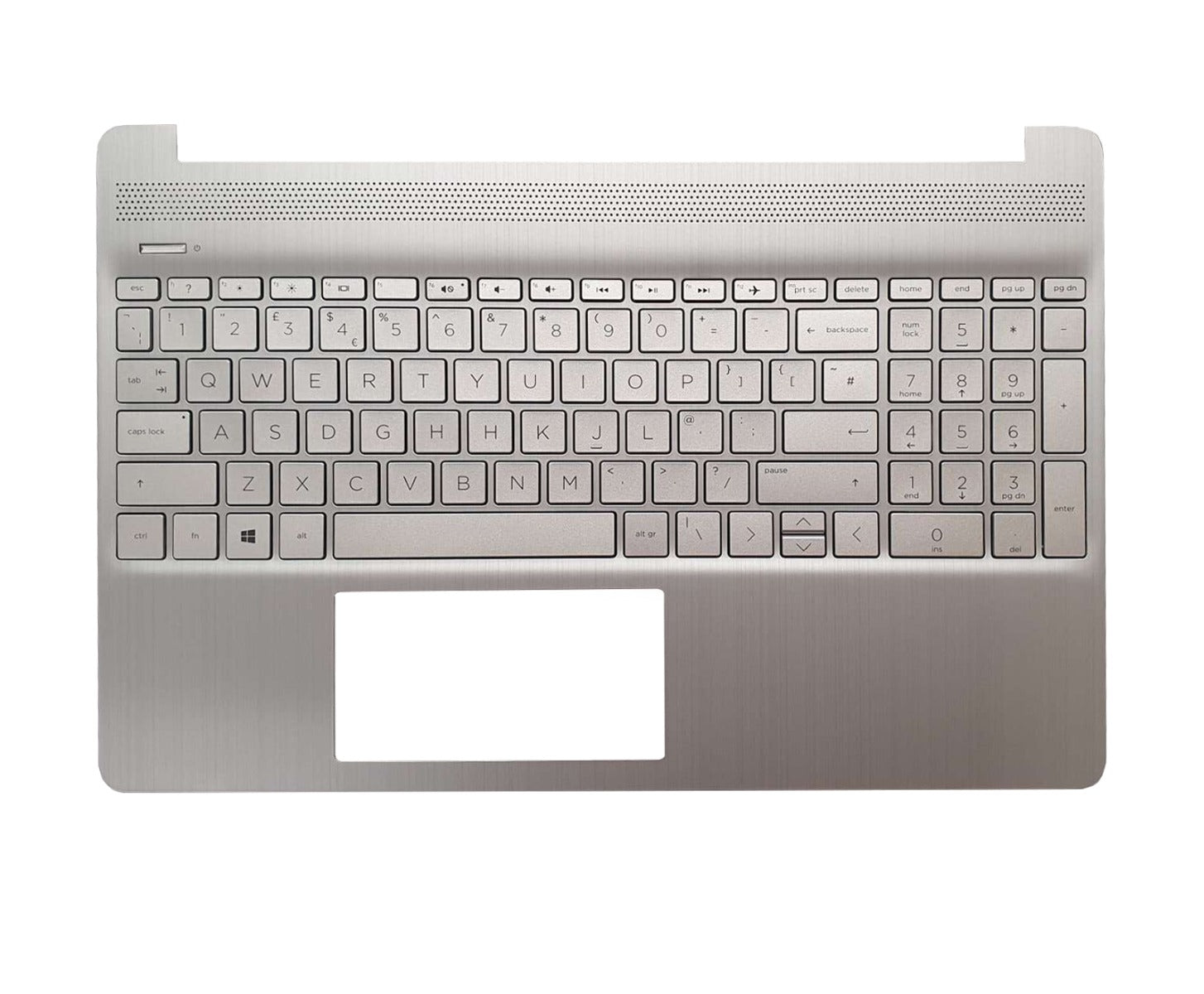 HP laptop palmrest silver replacement HP 15S-EQ1516SA, trackpad not included