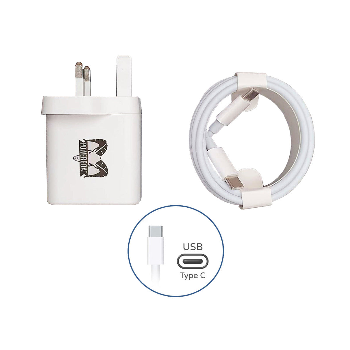 Powergoat For HP Chromebook 14-CA051SA 65W USB Type-C GaN Laptop Wall Adapter