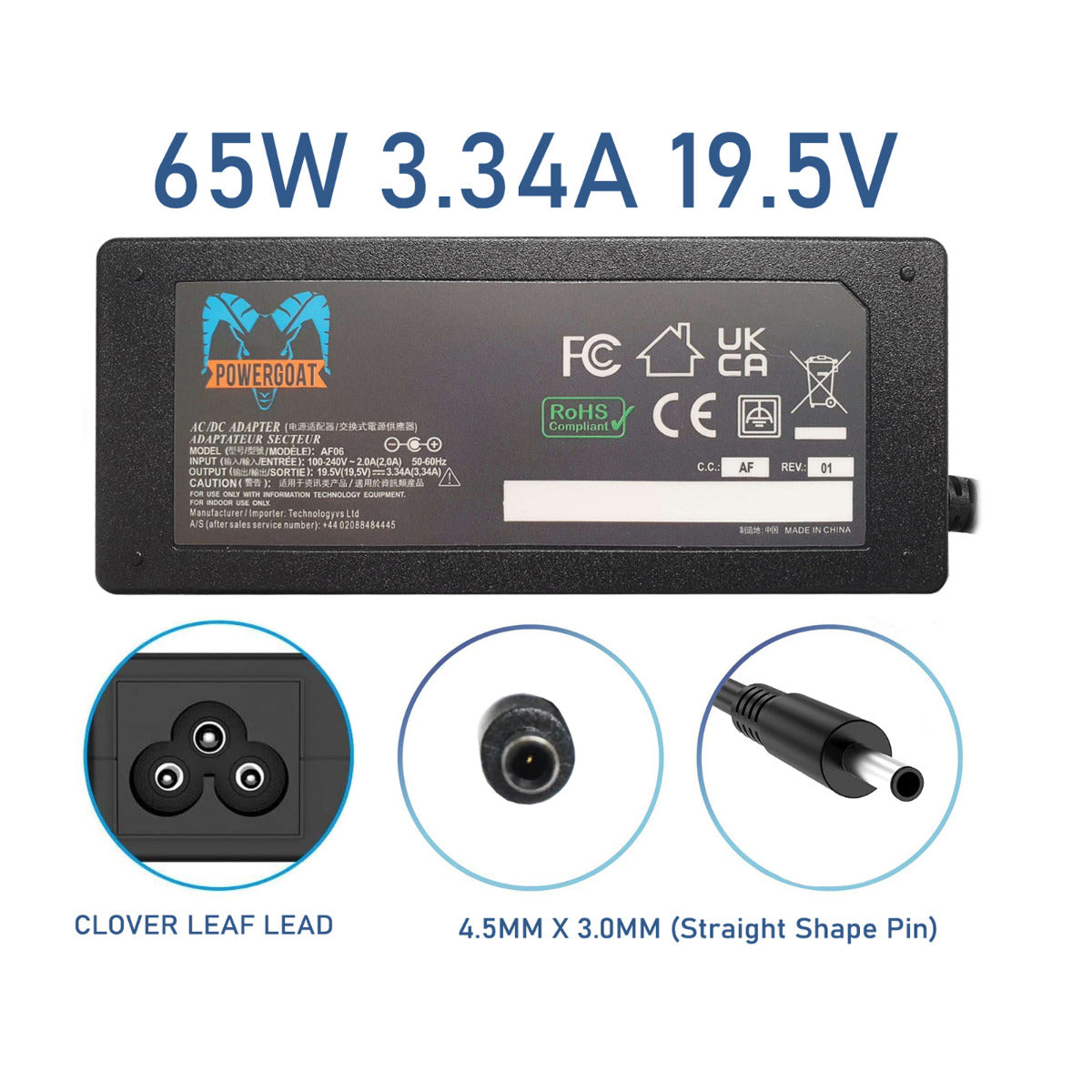 Powergoat For Dell NSW24499 65W Laptop Adapter