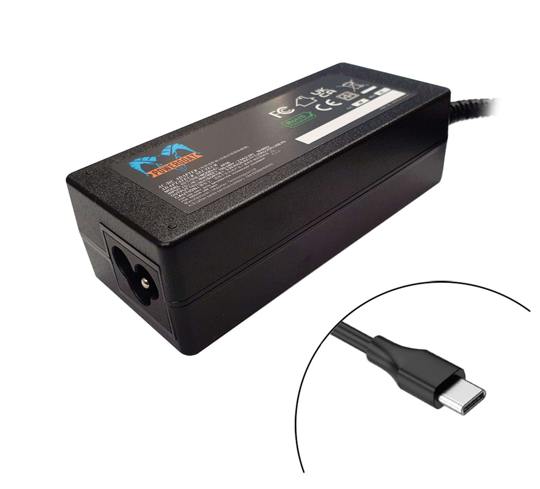 Powergoat For Lenovo Ideapad S340-15API 65W USB Type-C Laptop Adapter