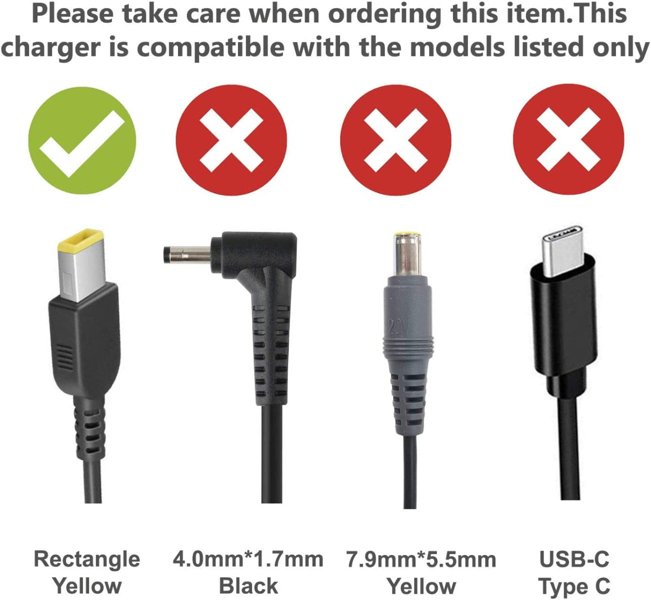 Lenovo Legion 7-15IMH05 81YT Laptop Adapter 230W Rectangular Tip