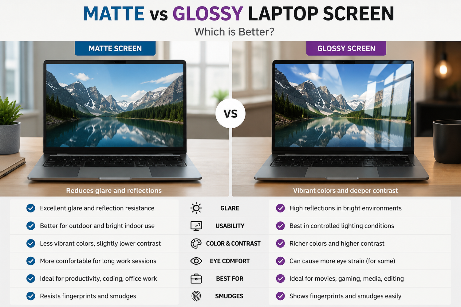 Matte vs Glossy Laptop Screen — Which is Better?