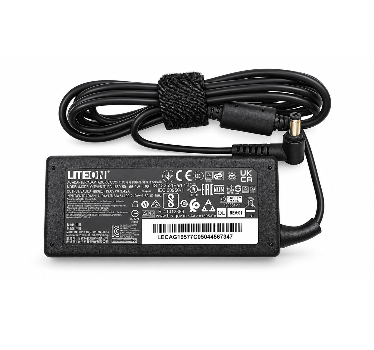 LITEON 19V 3.42A 5.5 X 2.5MM Laptop Charger Adapter