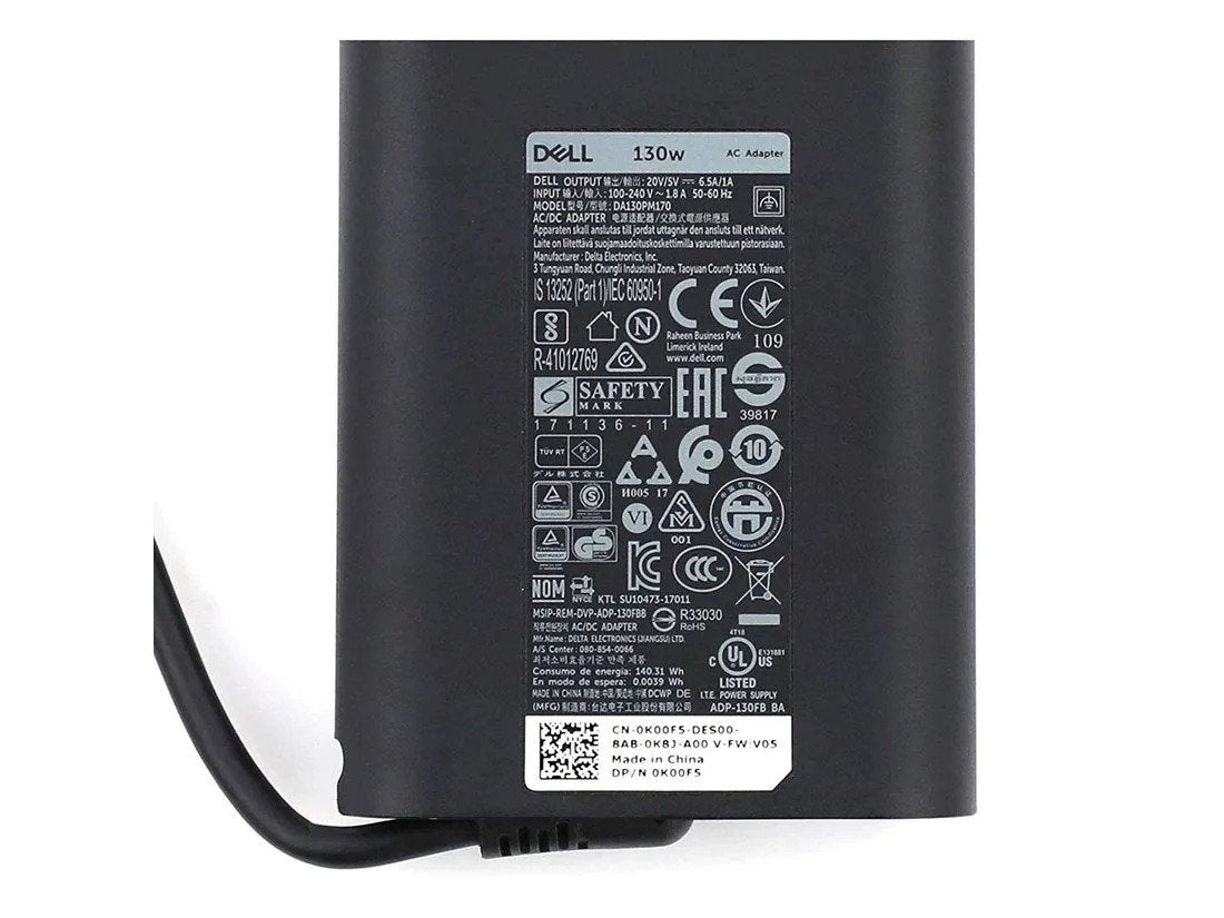 Dell Precision 3551 USB Type-C 130W Laptop Charger Power Adapter