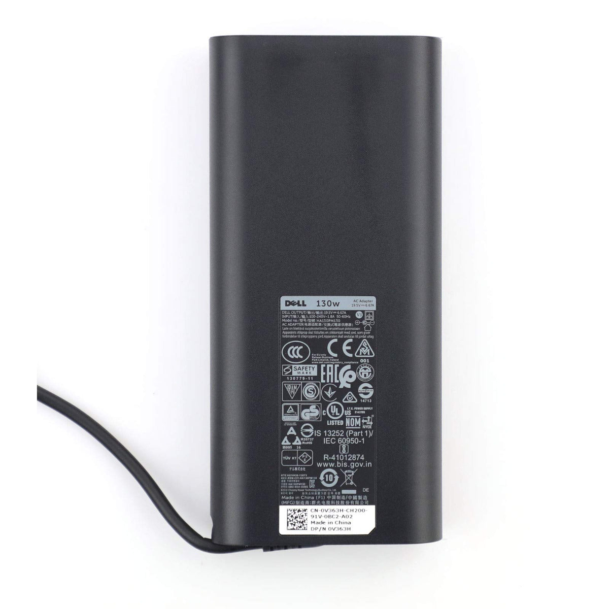 Dell XPS 15 9560 130W Laptop Adapter Curve Shape