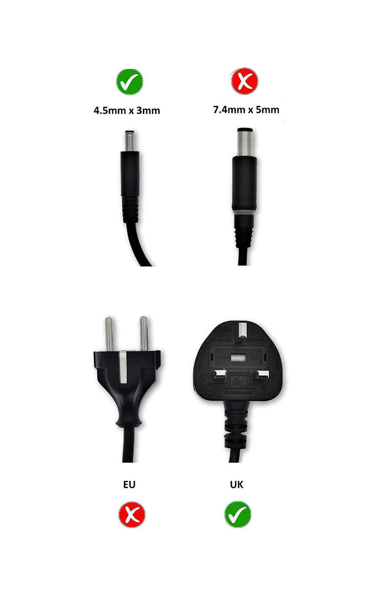 Dell WX46R 0WX46R 130W Laptop Charger Curve Shape Power Adapter