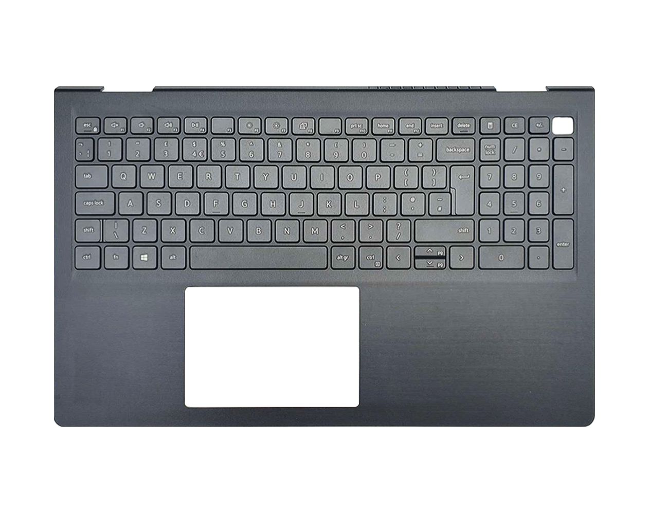 Dell Vostro 15 3510 palmrest with UK layout keyboard, non-backlit, black replacement assembly