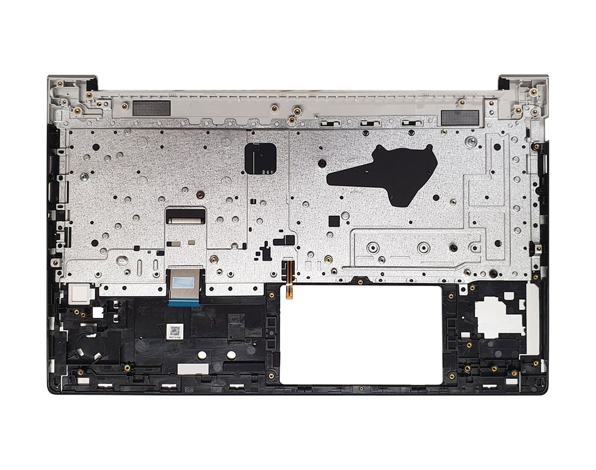 HP ProBook 450 G10 silver palmrest with keyboard angled view