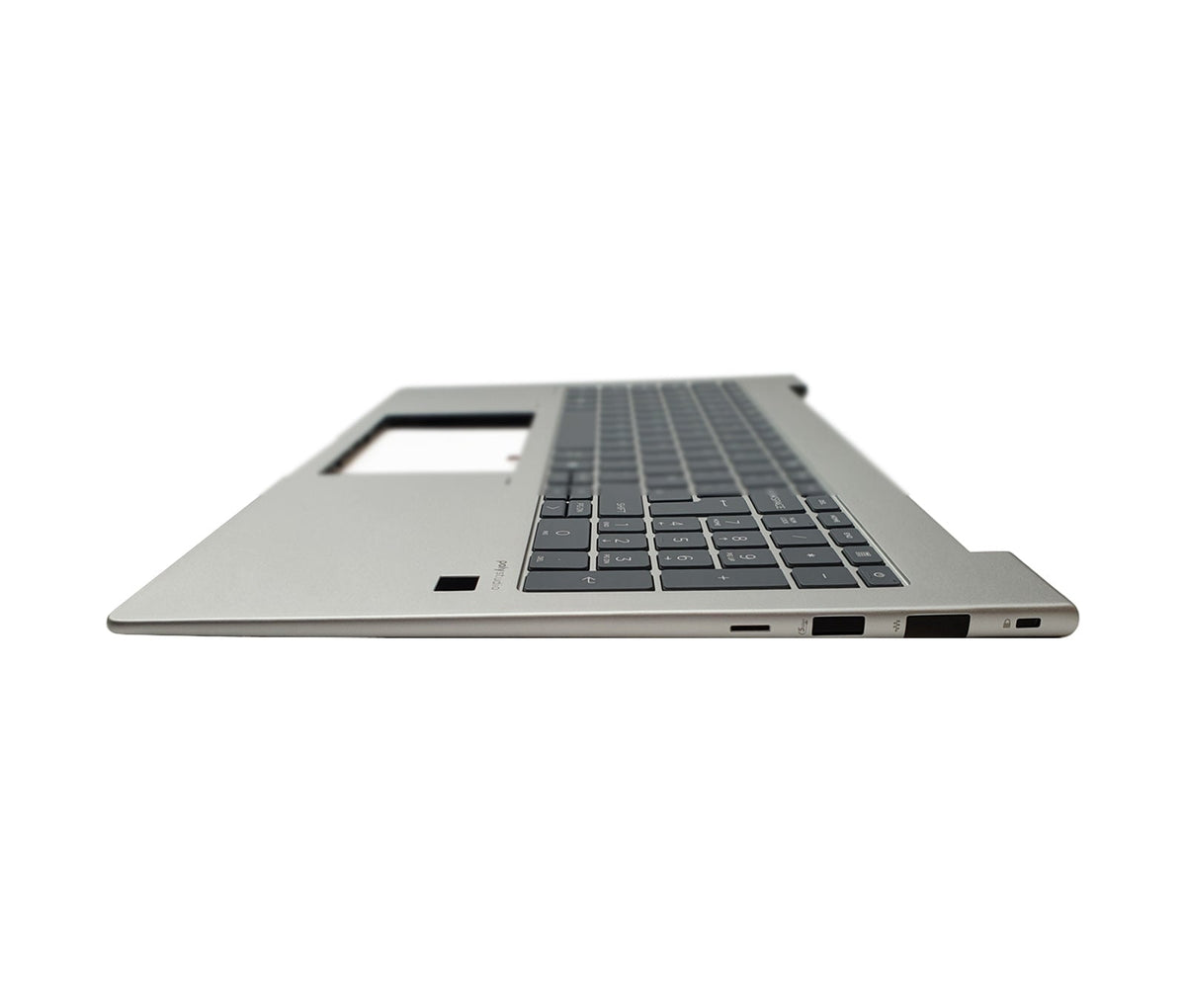 HP ProBook 465 G11 silver palmrest with keyboard detail view