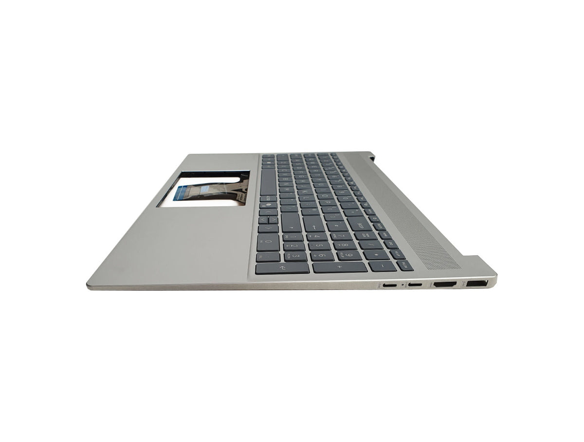 HP Pavilion 16-AG0000 silver palmrest with keyboard connector view
