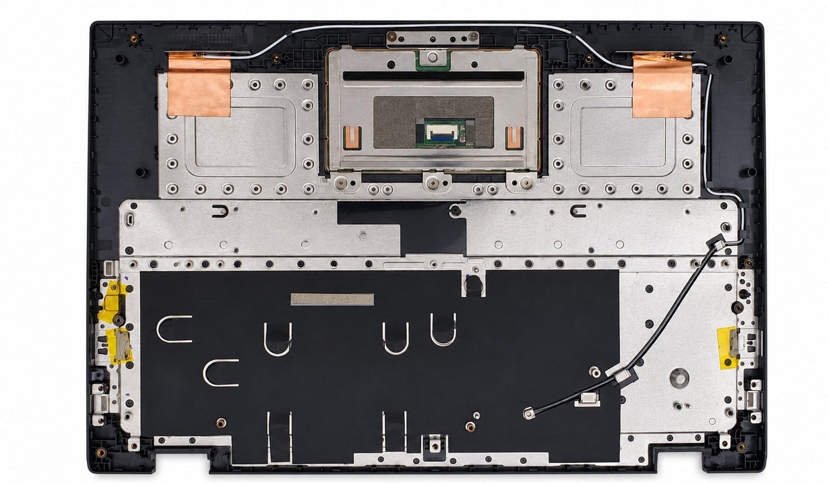 Lenovo Chromebook S345-14AST keyboard palmrest grey angled view