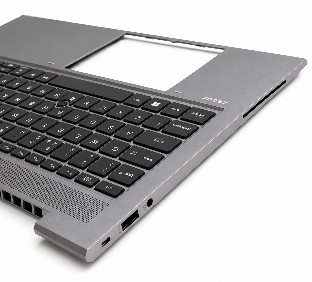 HP ZBook Firefly 15 G8 keyboard with palmrest grey view 3