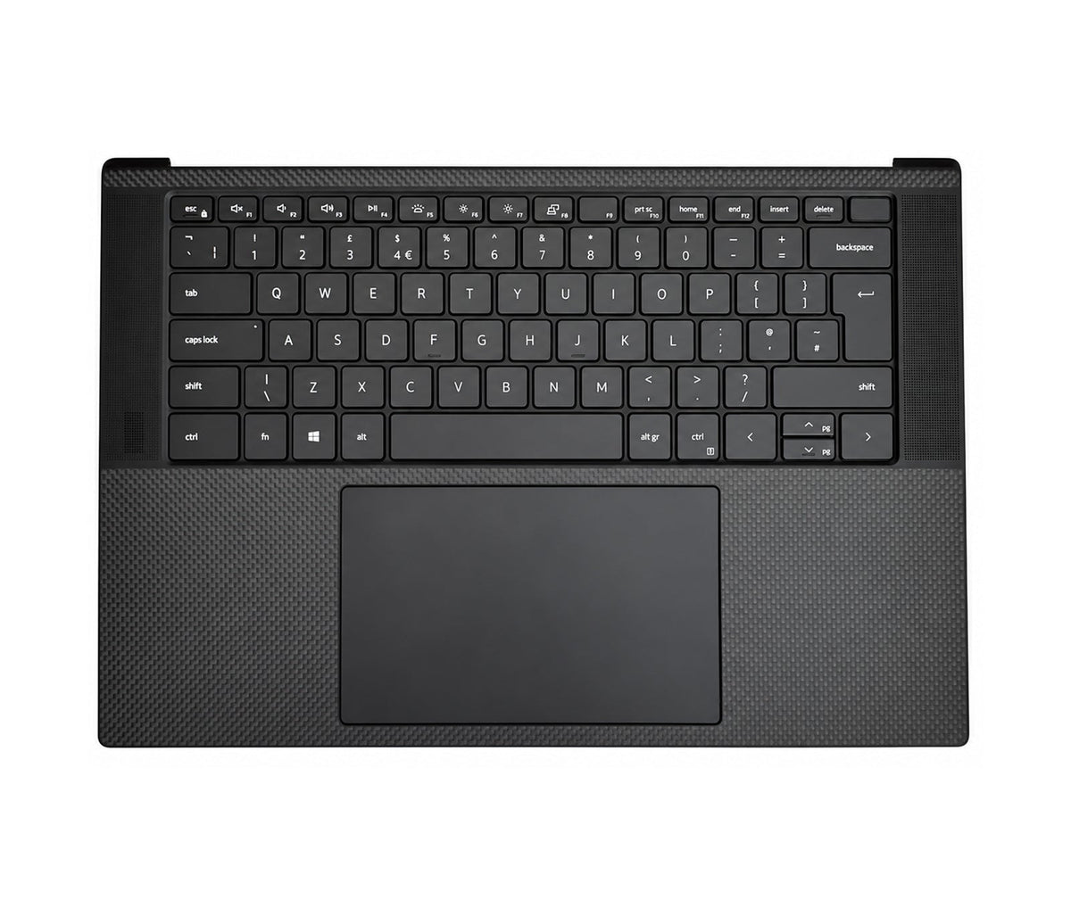 Dell 515YY 0515YY keyboard palmrest black front view