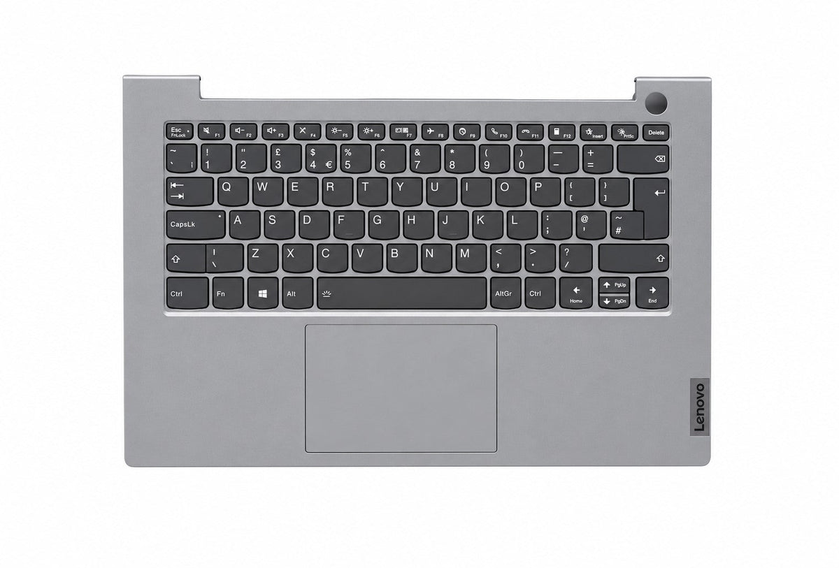 Lenovo ThinkBook 14 G2 keyboard palmrest grey front view