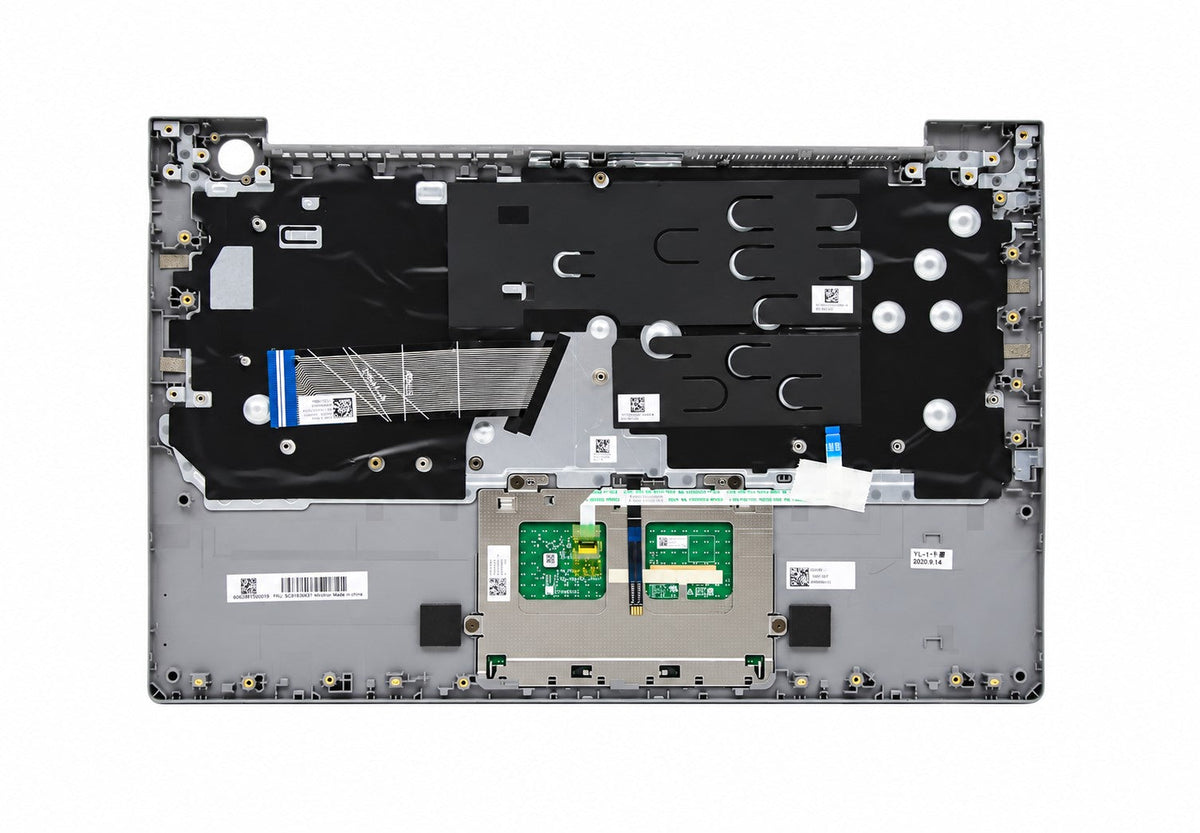 Lenovo ThinkBook 14 G2 keyboard palmrest grey angled view