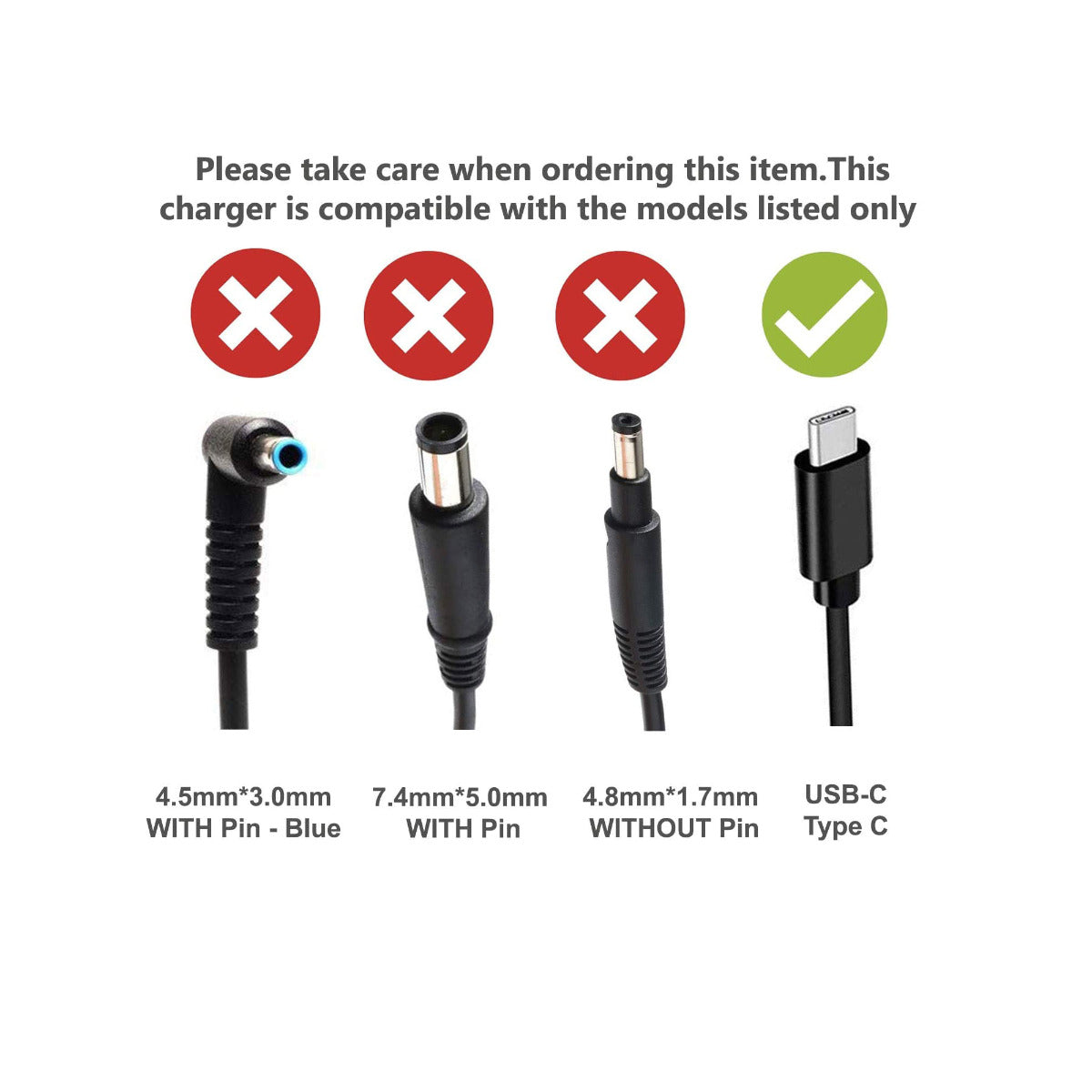Liteon For Dell Inspiron 7306 2-In-1 65W USB Type-C Laptop Adapter