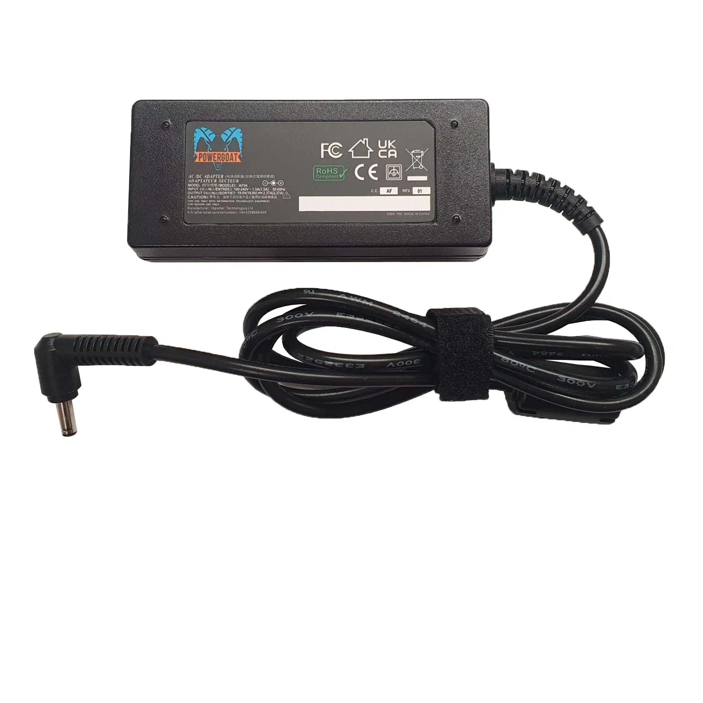 Powergoat 19V 2.37A 45W Laptop Adapter 4.0mm x 1.2mm / 1.35mm Pin Size