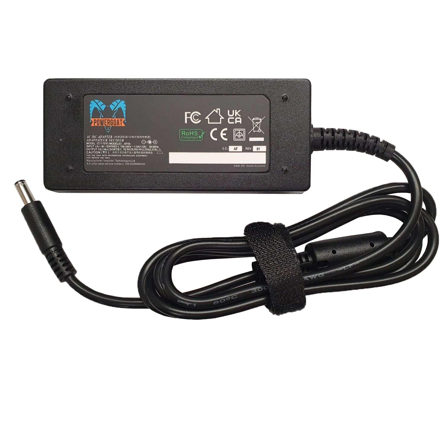 Powergoat 19.5V 2.31A 45W Laptop Adapter 4.5mm x 3.0mm Pin Size