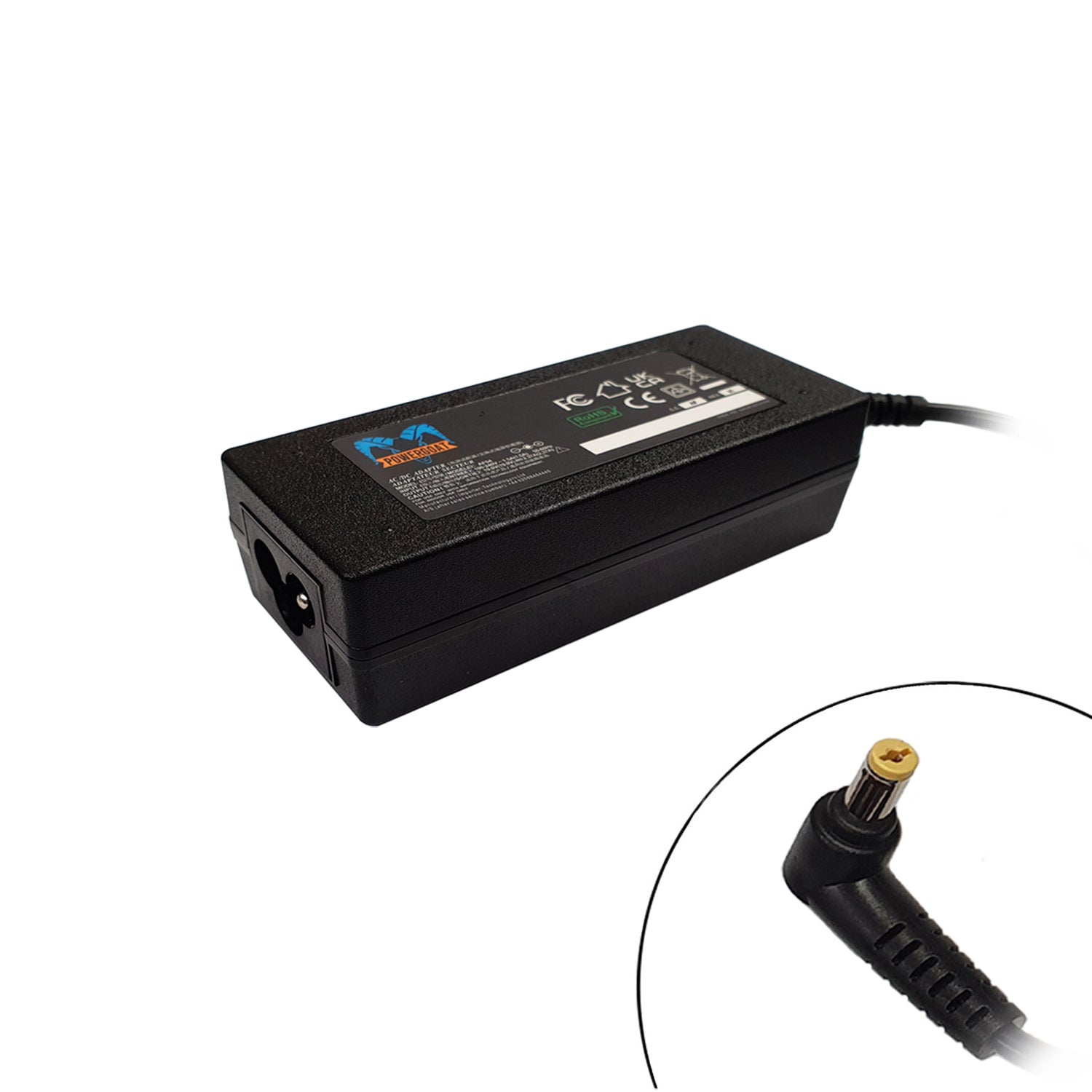 Powergoat 19V 2.37A 45W laptop power adapter with 5.5mm x 1.7mm pin