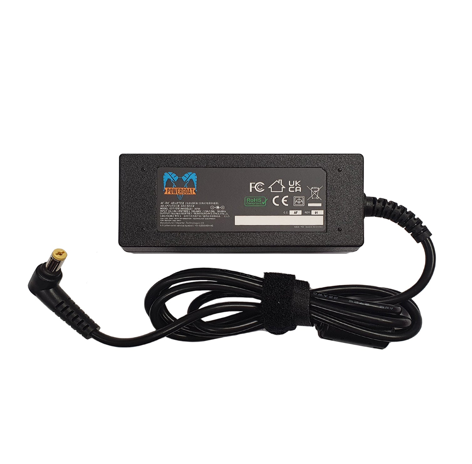 Powergoat 19V 2.37A 45W Laptop Adapter 5.5mm x 1.7mm Pin Size