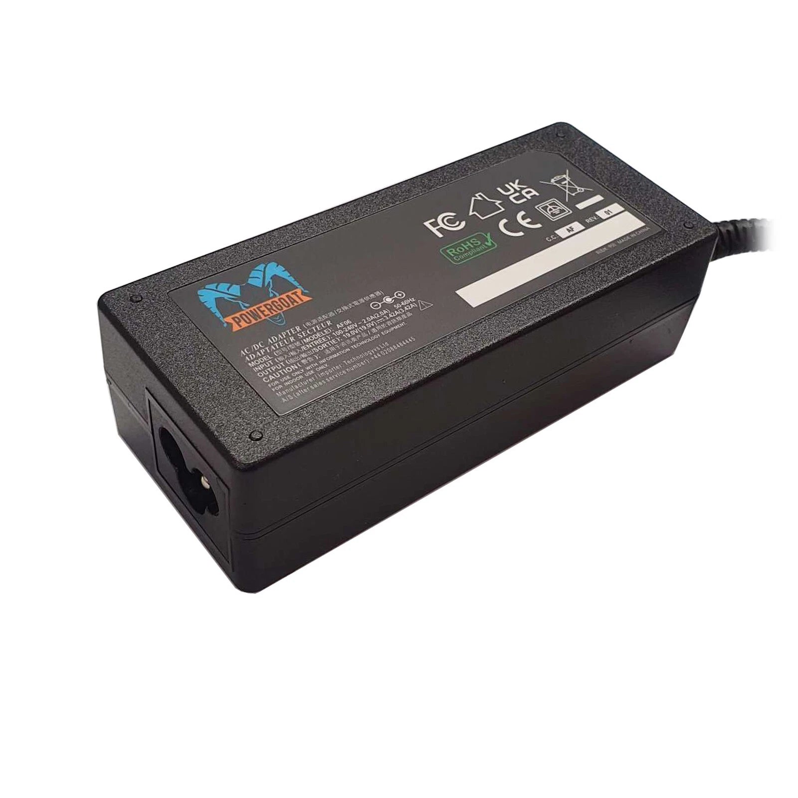 Powergoat 19V 3.42A 65W Laptop Adapter 3.0mm x 1.1mm Pin Size