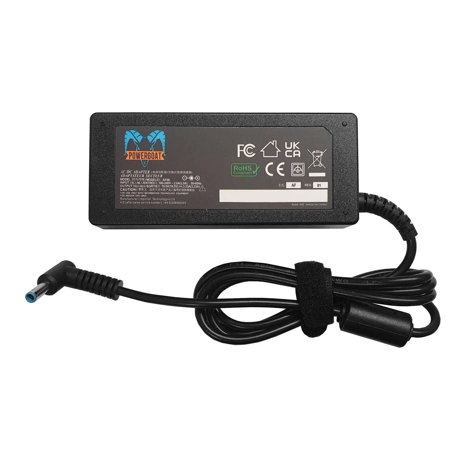 Powergoat 19.5V 3.33A 65W Laptop Adapter 4.5mm x 3.0mm Pin Size
